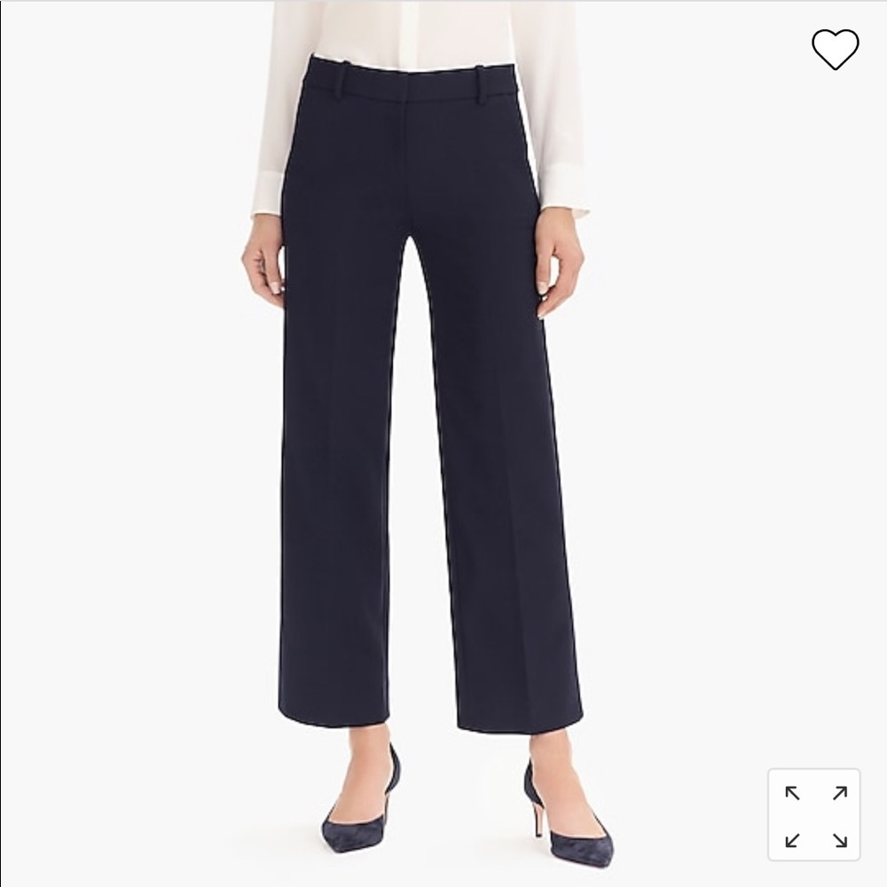 J.Crew High-rise Peyton wide-leg pant in four-season stretch in navy